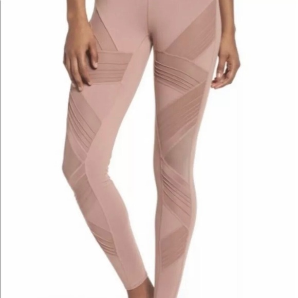 Alo Yoga Jubilee Bra & High-Waist Airbrush Legging-Rosewater XXS NWT 2-Piece Set - Picture 3 of 7